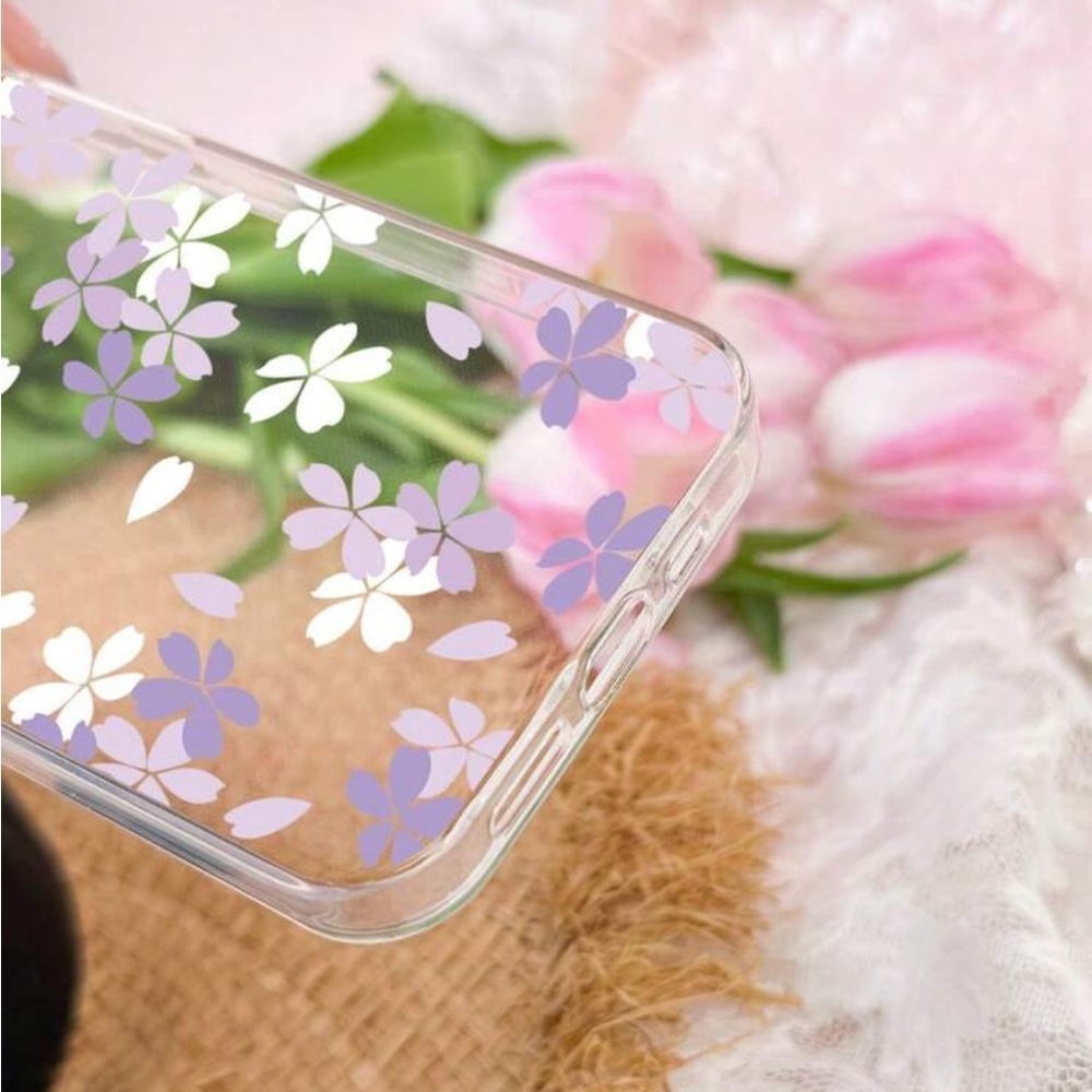 ⚠️Clearance iPhone 14/Pro/Pro Max Clear And Purple Phone Case - Picture 3 of 3